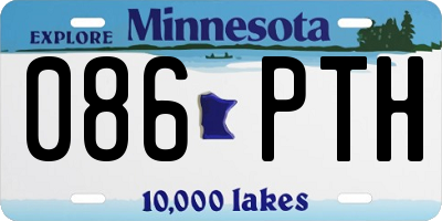 MN license plate 086PTH