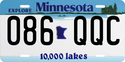 MN license plate 086QQC