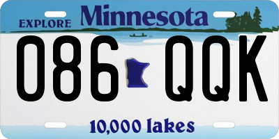 MN license plate 086QQK