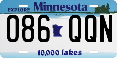 MN license plate 086QQN