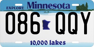 MN license plate 086QQY