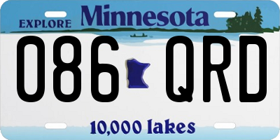 MN license plate 086QRD