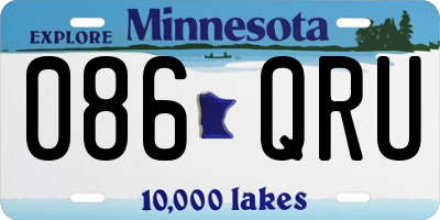 MN license plate 086QRU
