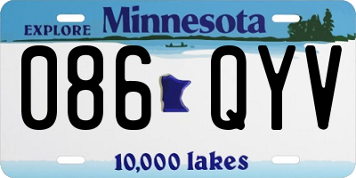 MN license plate 086QYV