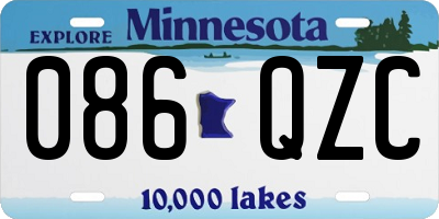 MN license plate 086QZC