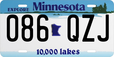MN license plate 086QZJ
