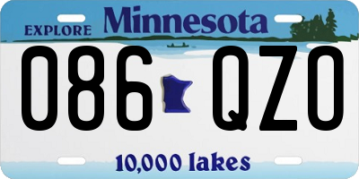 MN license plate 086QZO