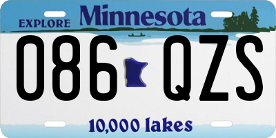 MN license plate 086QZS