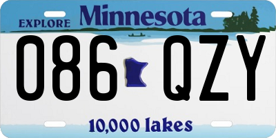 MN license plate 086QZY