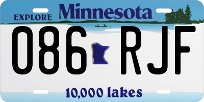 MN license plate 086RJF