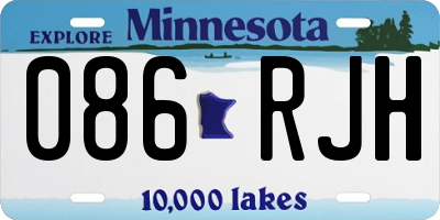 MN license plate 086RJH