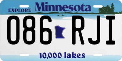 MN license plate 086RJI