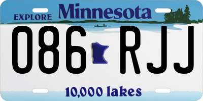 MN license plate 086RJJ