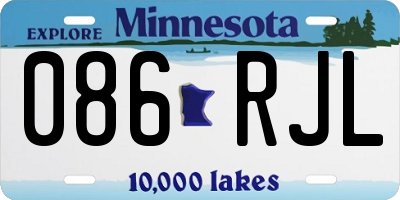 MN license plate 086RJL