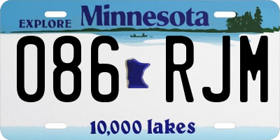 MN license plate 086RJM