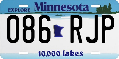MN license plate 086RJP