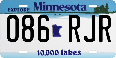 MN license plate 086RJR