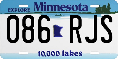 MN license plate 086RJS