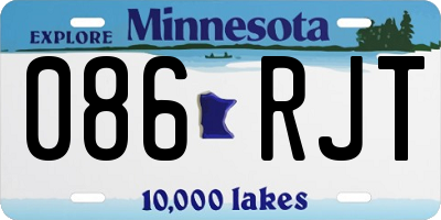 MN license plate 086RJT