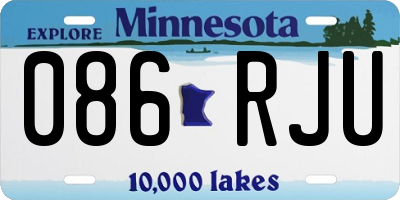 MN license plate 086RJU