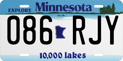 MN license plate 086RJY