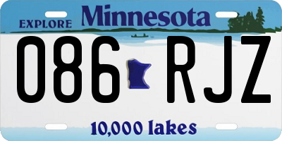 MN license plate 086RJZ