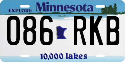 MN license plate 086RKB
