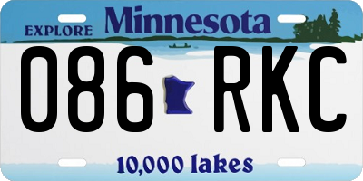 MN license plate 086RKC