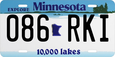 MN license plate 086RKI