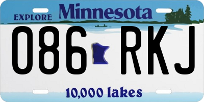 MN license plate 086RKJ