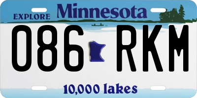 MN license plate 086RKM