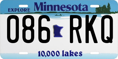 MN license plate 086RKQ