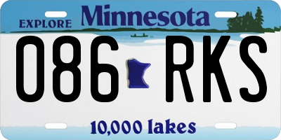 MN license plate 086RKS