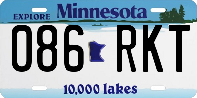 MN license plate 086RKT