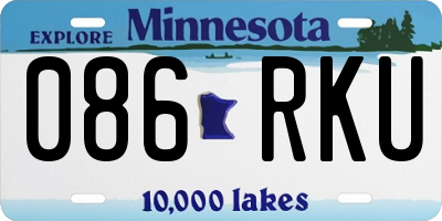 MN license plate 086RKU