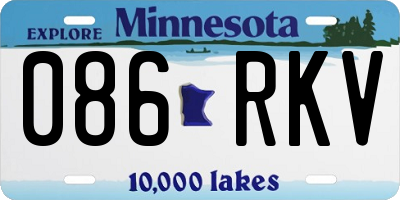 MN license plate 086RKV