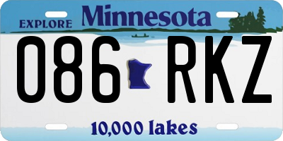 MN license plate 086RKZ