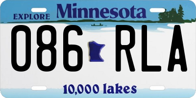 MN license plate 086RLA
