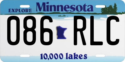 MN license plate 086RLC