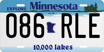 MN license plate 086RLE
