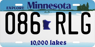 MN license plate 086RLG