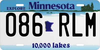 MN license plate 086RLM