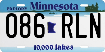 MN license plate 086RLN