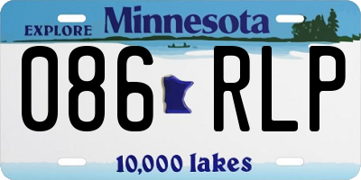 MN license plate 086RLP
