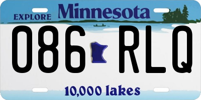 MN license plate 086RLQ