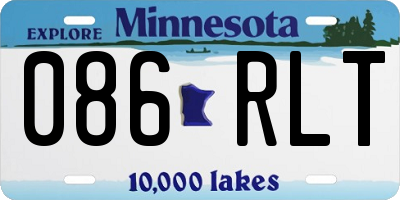 MN license plate 086RLT