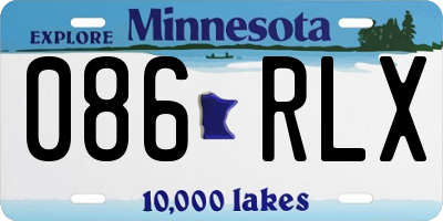 MN license plate 086RLX