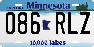 MN license plate 086RLZ