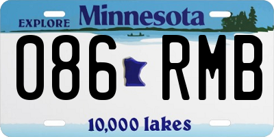 MN license plate 086RMB