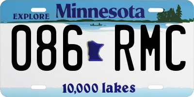 MN license plate 086RMC